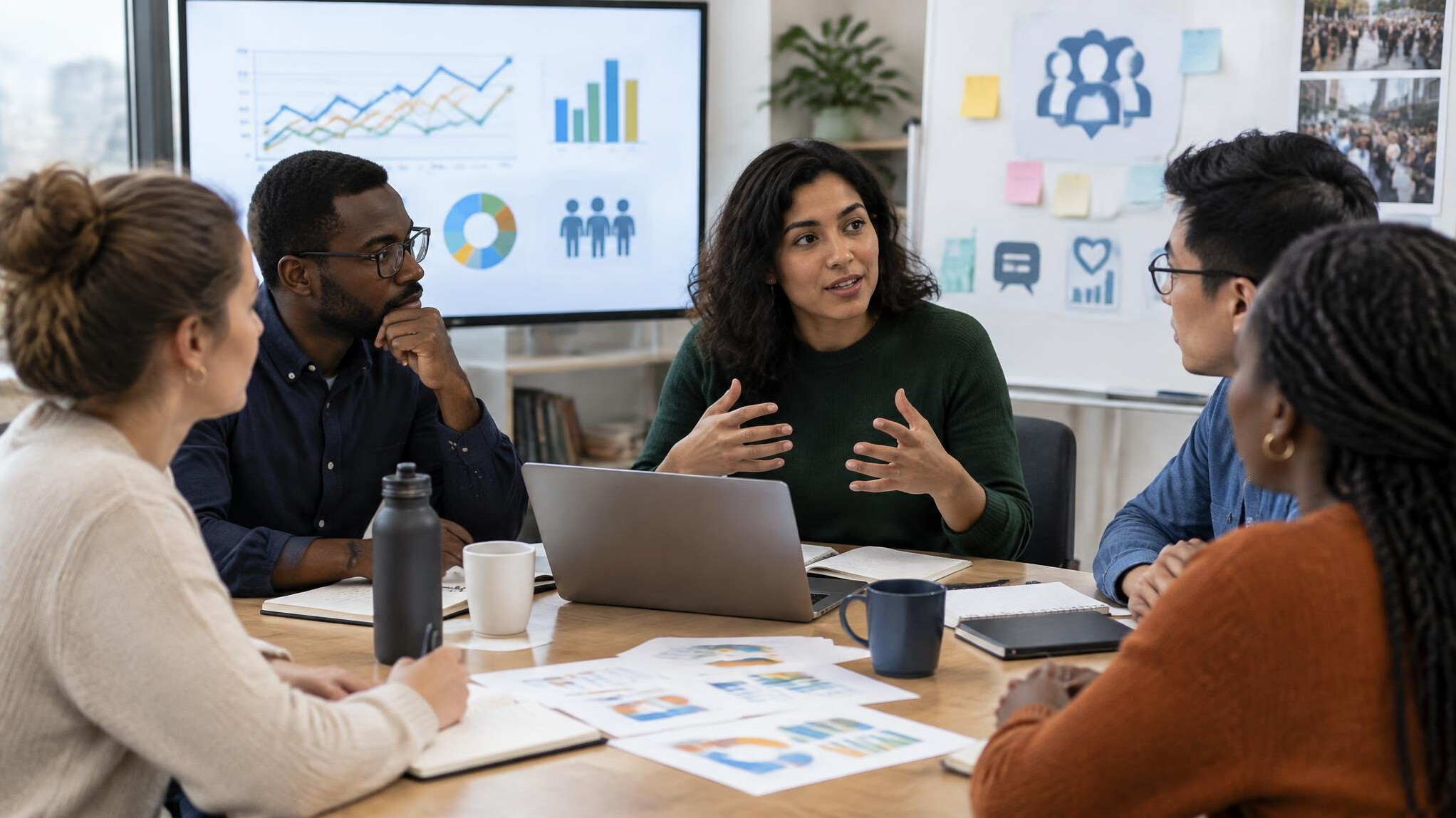group of people discussing trends