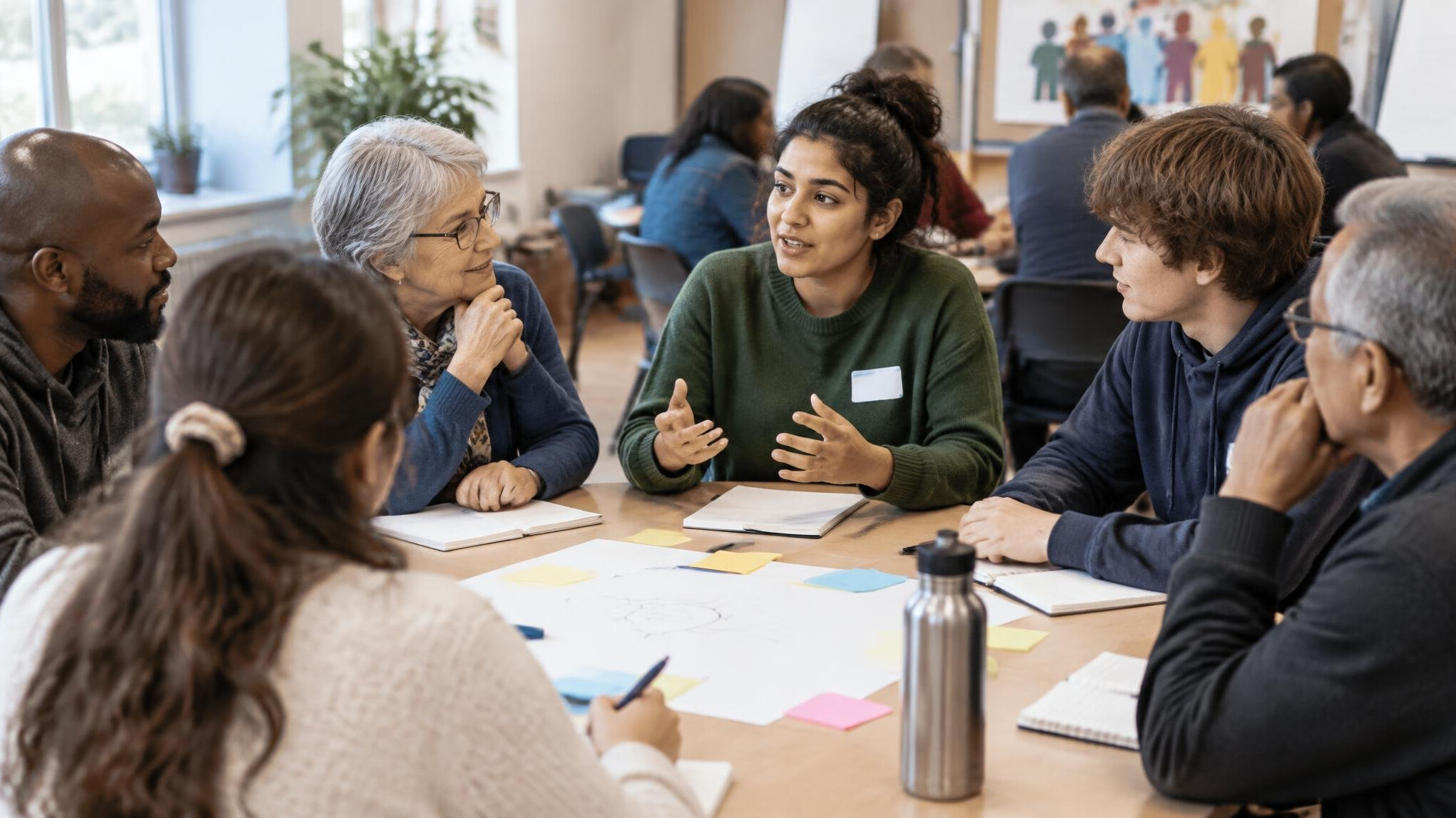 workshop participants sharing ideas