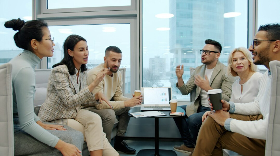 diverse generations talking